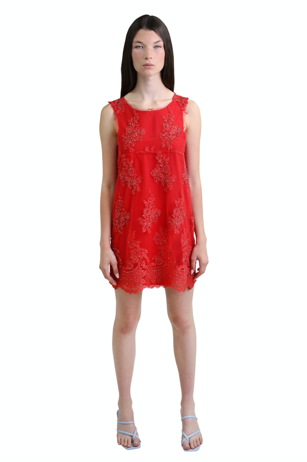 Hand-beaded Scarlet Dress
