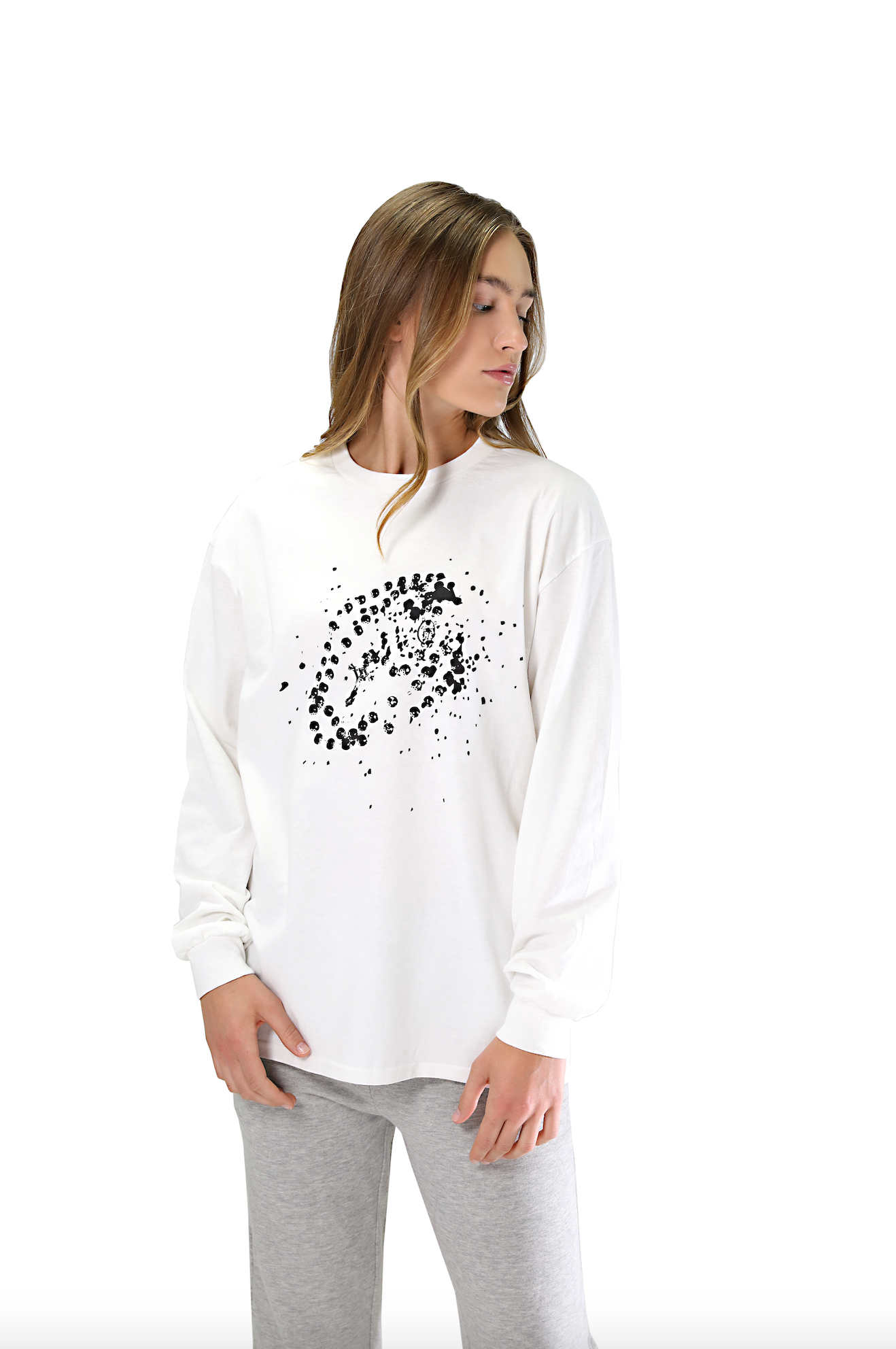 Rosary Tee Long Sleeve White